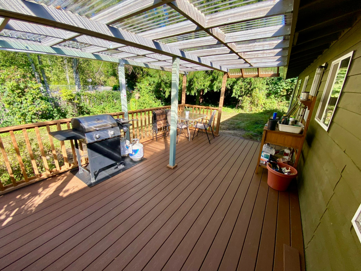 Covered Custom Deck and Railing